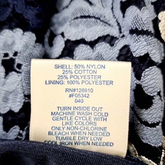 Bedford Fair Long Sleeve Lace Overlay Top - Picture 5 of 7